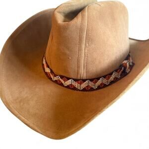 Vintage Tan suede cowboy hat
